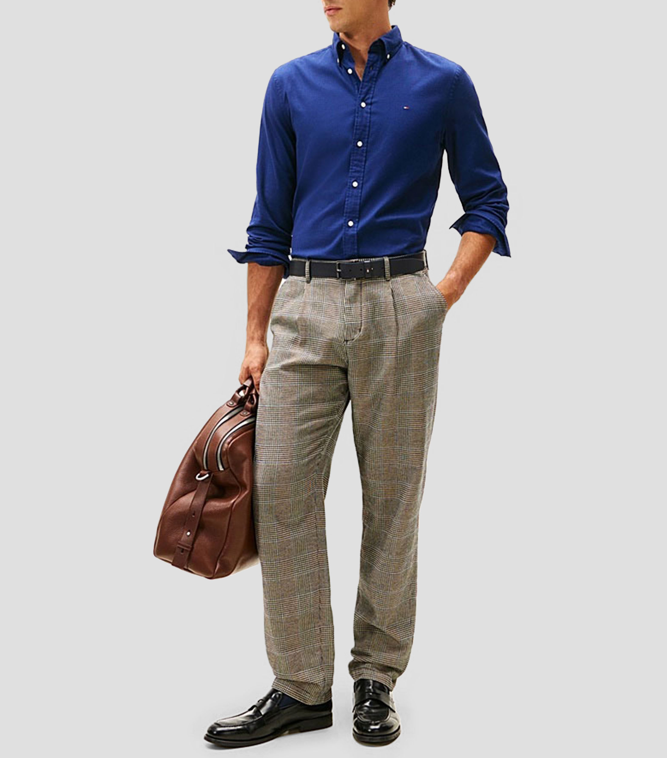 Camisa con logo manga larga Hombre
